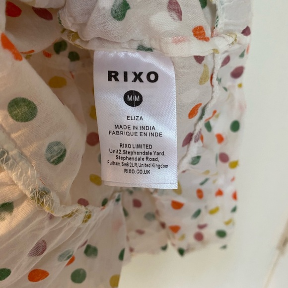 RIXO Eliza Pollen Spot Embroidery Dress Size 8 - Picture 11 of 12